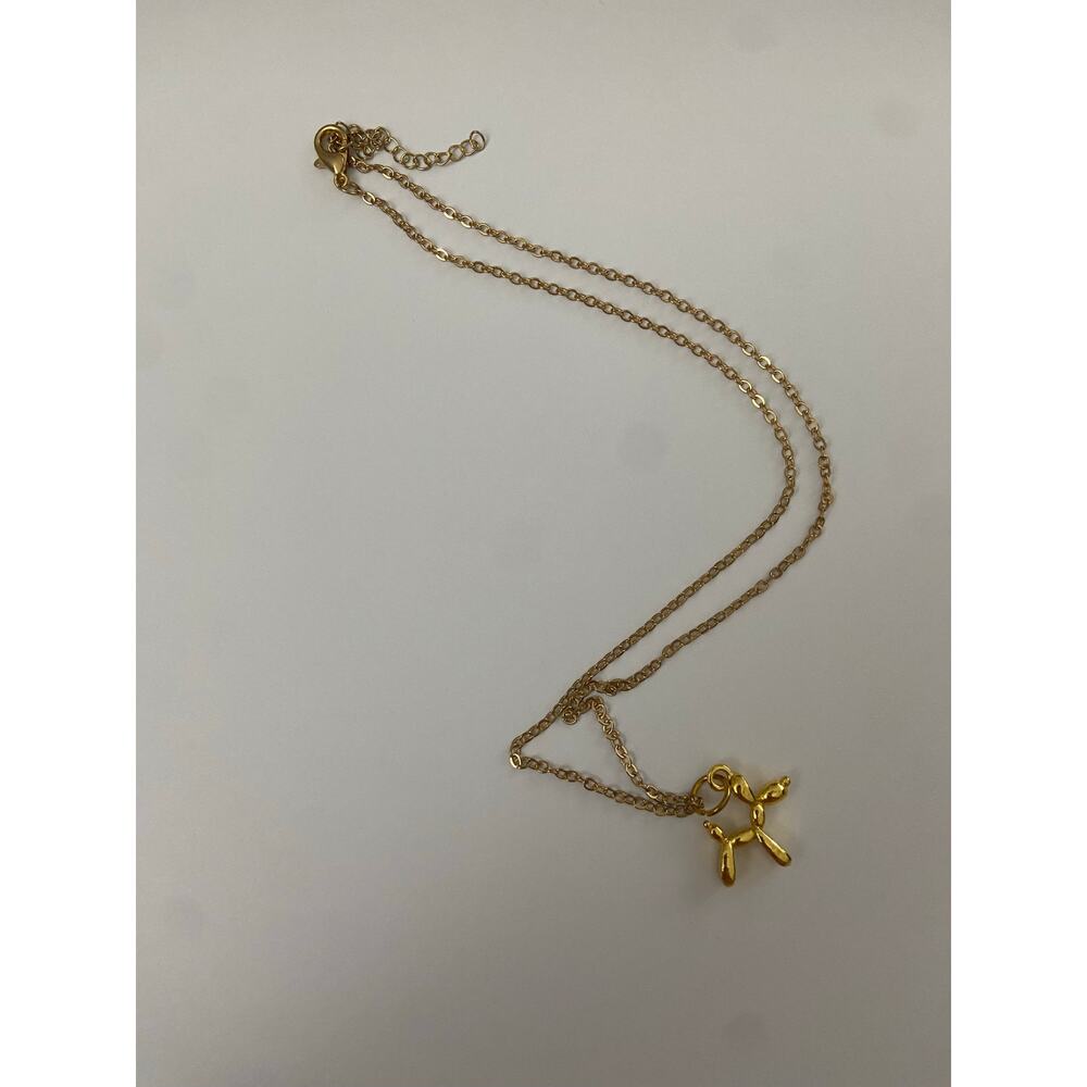 Fun Balloon Dog Pendant Necklace - Never Worn!